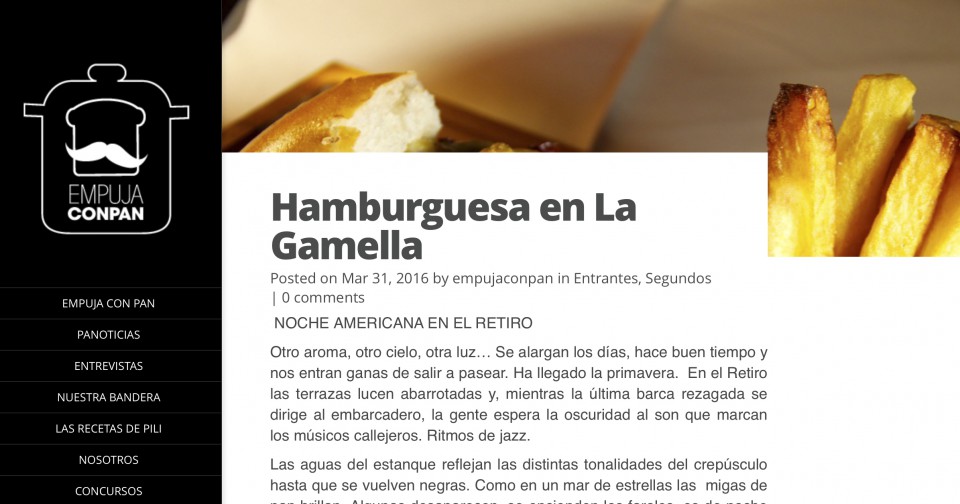 Hamburguesa en La Gamella. La opinión de Empuja con pan